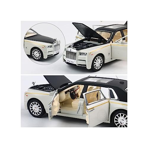 Image of DEOXY 1:32 Scale Die-Cast Rolls Royce Phantom Metal Pullback Car Toy with 6 Openable Doors, Lights, and Sounds for Boys Gift (Multicolor)