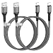 Produktbild iPhone Ladekabel 1M 2Pack [Apple MFi Zertifiziert], USB A auf Lightning Kabel iPhone Schnellladekabel 1M Nylon iPhone Charger Cable Handy Ladekabel für iPhone 14/13/12/11/X/8/7/6/5/SE, Pad, AirPods