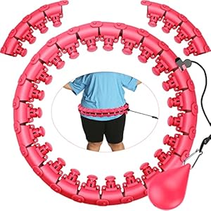 mjyphdm Smart Hoola Exercise Hoops Plus Size,for Adults Weight Loss, 29 Detachable Knots,Pilates Sports & Fitness…