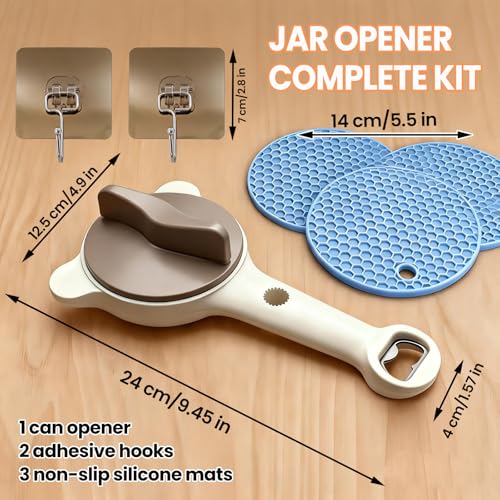 XINARIO 4-in-1 Jar & Bottle Opener for Seniors - Easy Grip — view 2