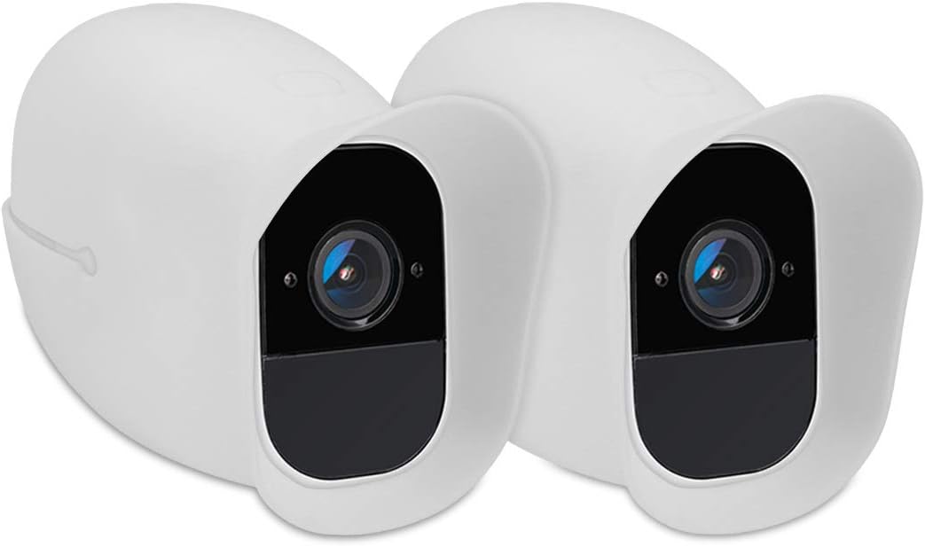 kwmobile 2X Skin Compatible with Arlo Pro/Pro 2 Smart - Silicone Security Camera Case Outdoor CCTV Cover - White