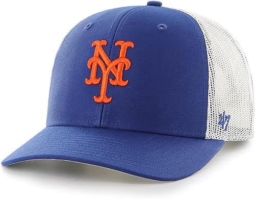 47 MLB Trucker Snapback Adjustable Hat Adult One Size Fits All (New York Mets One Size)