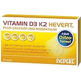 k2 amp rx Kapseln zum Einnehmen Vitamin D3 K2 HEVERT Kapseln plus Calcium und Magnesium 1000 IE, 60 St. Kapseln