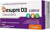 Vitamina D Desupre D3 2.000UI Colecalciferol 40 Comprimidos