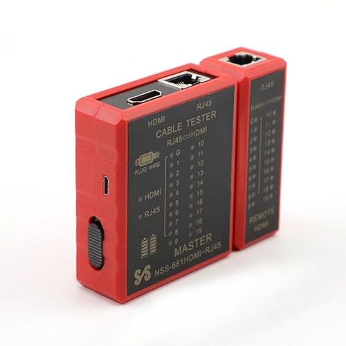 Ziyan HDMI-Kabeltester, 681HDMI Digitalkabeltester Tragbarer RJ45-Kabeltester-Tracker für kontinuierliche/offene/kurzgeschlossene/gekreuzte Kabelpaare