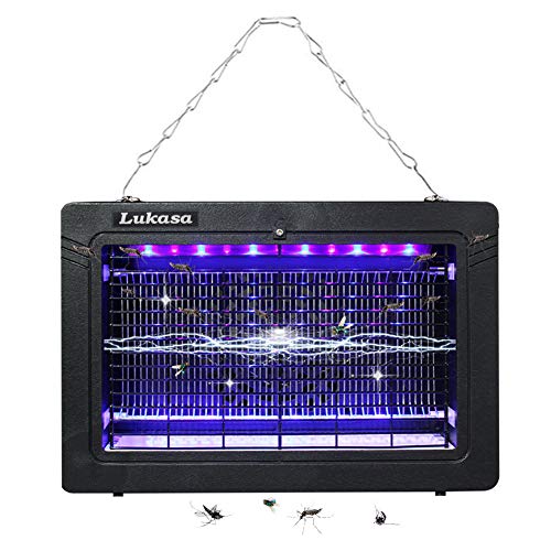Preisvergleich Produktbild Lukasa Insektenvernichter, Elektrischer Moskito Killer, Mücken & Fliegenfänger liegenfalle Fliegenfänger mit UV-Licht 7W für Räume bis 30m² schnell und chemiefrei