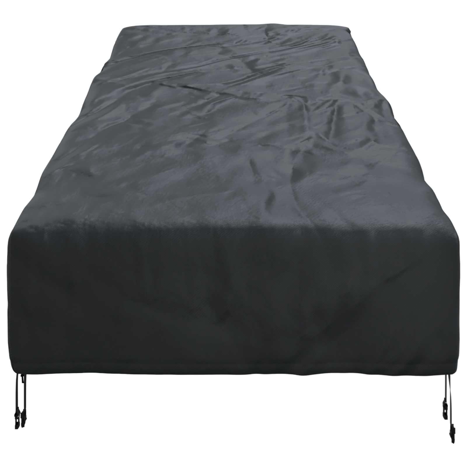 Custodia protettiva per mobili da giardino in tessuto Oxford 420D, nero, 203 x 81 x 63 cm, impermeabile, resistente alle intemperie, protezione UV, per set di sedie, divani, tavoli