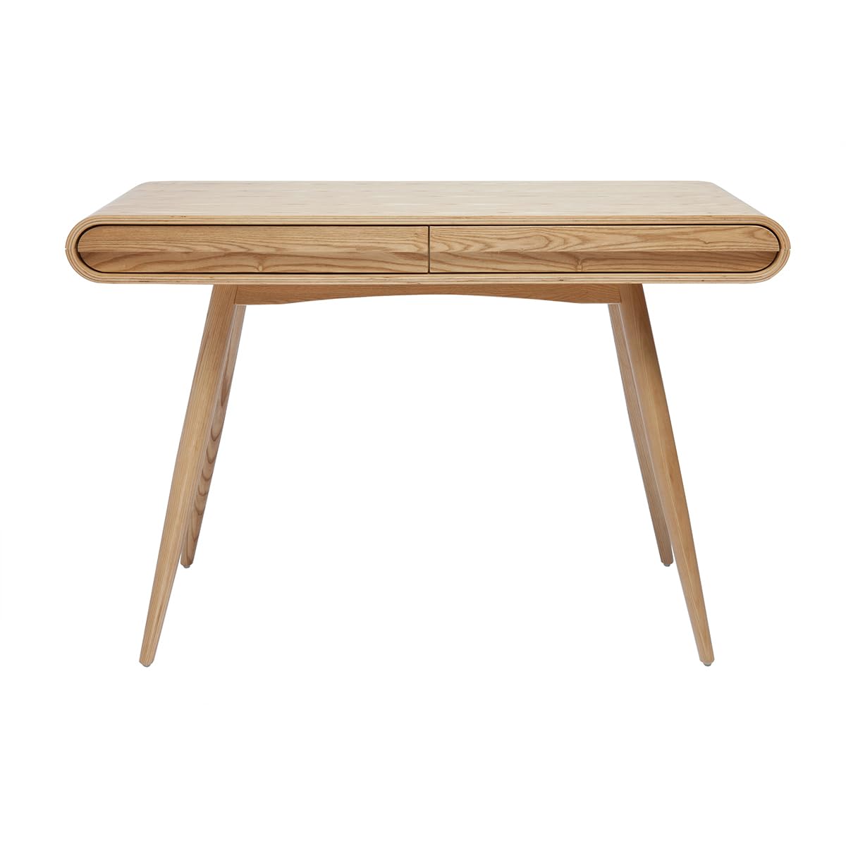 Miliboo Bureau avec rangements 2 tiroirs scandinave Bois Clair L120 cm BJORG