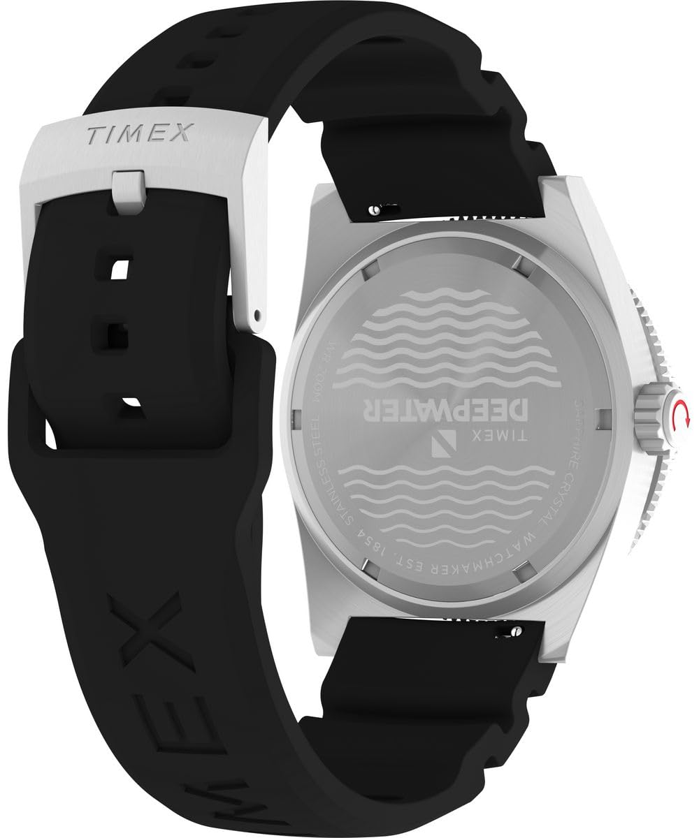 Timex Men's Analogue Quartz Watch with a Rubber Strap Deep Water Reef