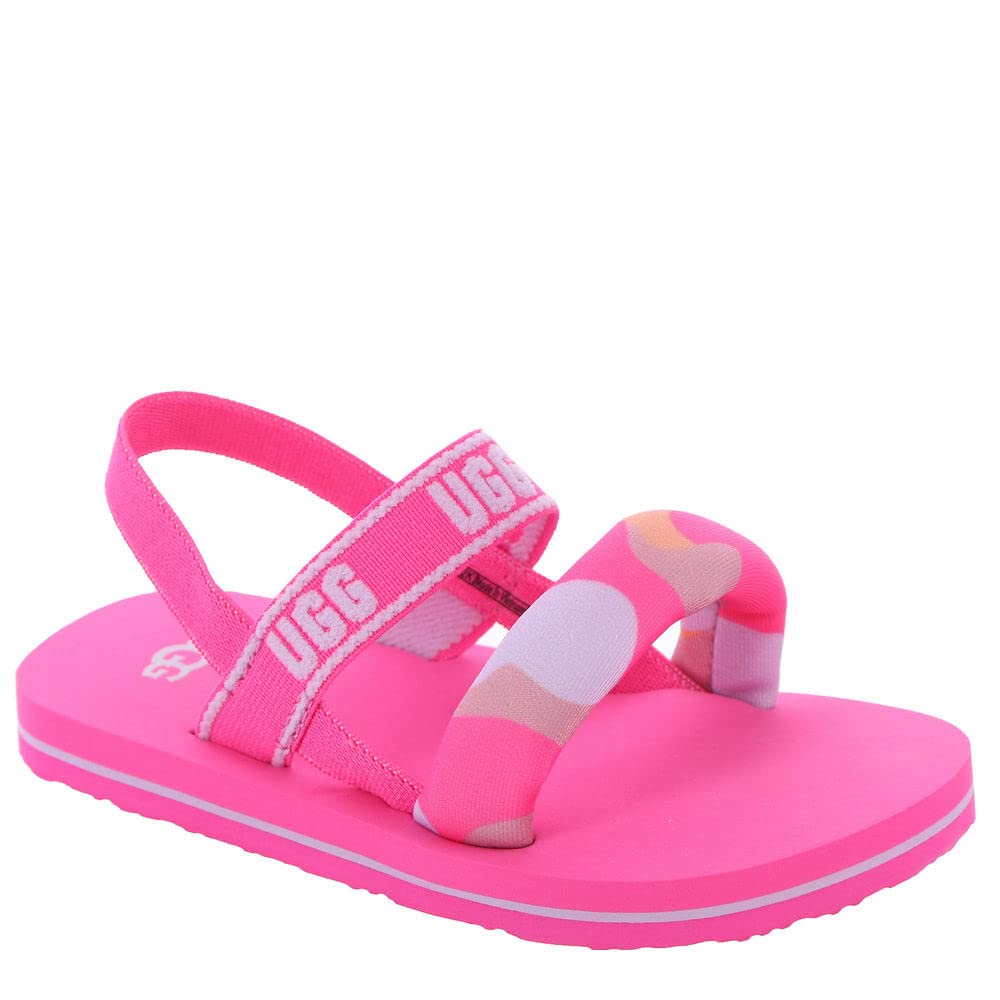 UGG Unisex-Child Zuma Sling Camopop Sandal, Taffy Pink, 6-7 Infant