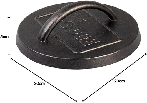 Miniatura 17 de Lodge - Prensa de parrilla de hierro fundido pre-curado con mango en espiral de agarre frío, de 4.5 x 6.75 pulgadas, color negro