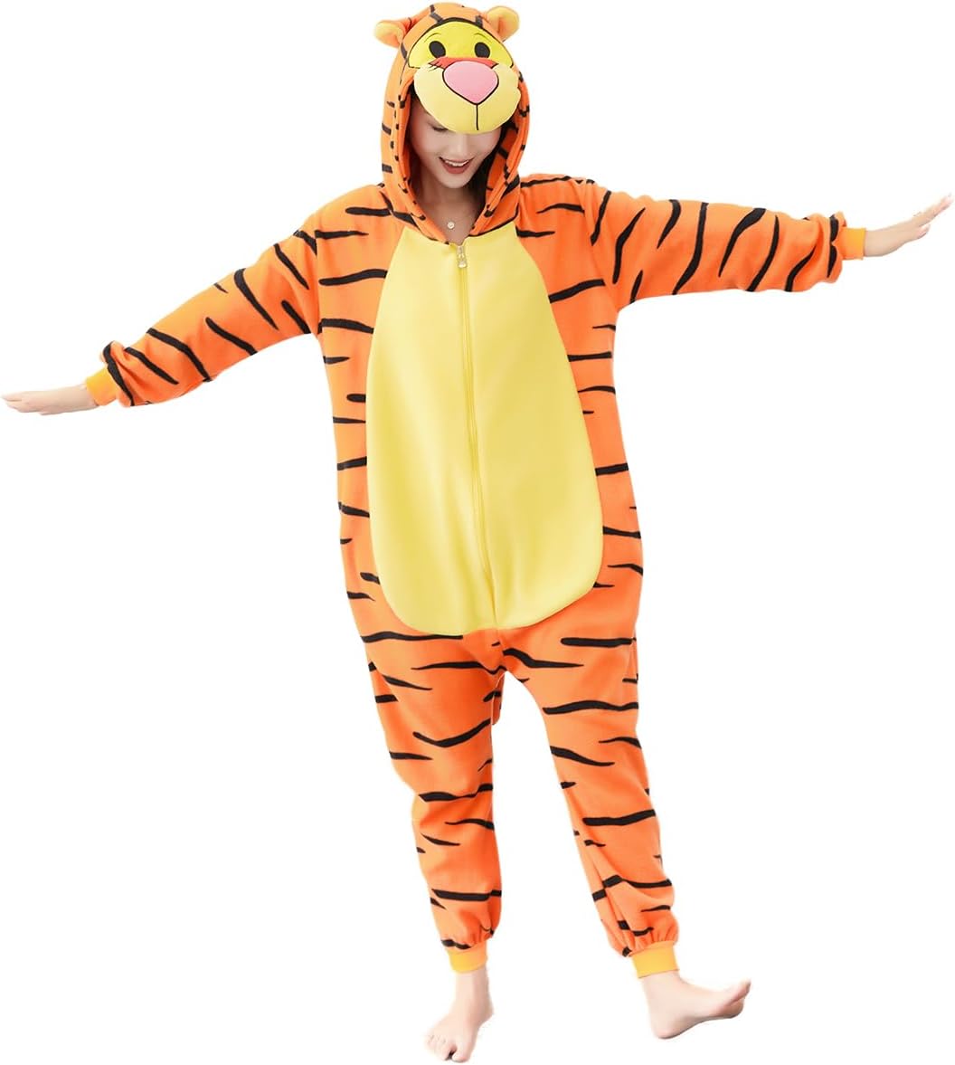 Adult Onesie Animal Pajamas,Cosplay Sleepwear Halloween Costume for Women Men