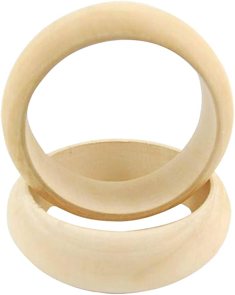 Amazon | P Prettyia 木製 バングル ウッドバングル ウッド