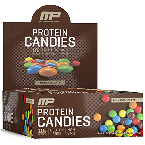 MusclePharm Protein Candies, 10g Protein, Milk Chocolate, 2.01 Ounce (Pack of 12)
