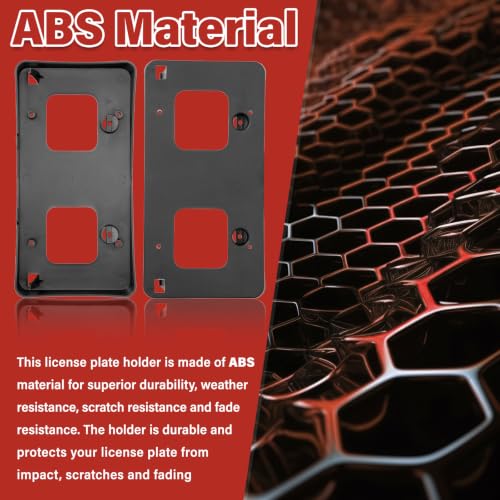Image of License Plate Bracket Accessories for Chevrolet Chevy Malibu 2016 2017 2018 (submodel: Hybrid, L, LS, LT, Premier), Front Bumper License Plate Holder Replacement Frame Black Mount