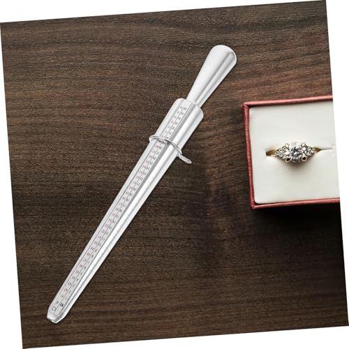 Medidor de tamaño de anillo con mandril metálico Amosfun para joyería 7