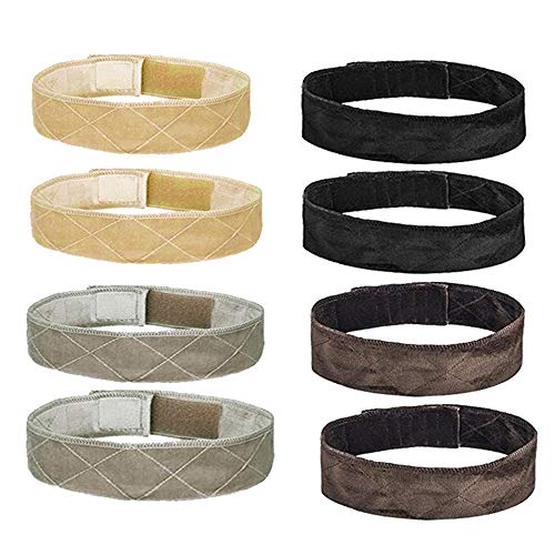 8Pcs Wig Accessories - Wig Head, Wig Grip Band Velvet, Elastic Adjustable, 4Colors Extra Hold Non Slip Bands