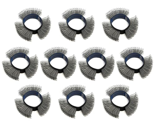 Image of 10PCS, 23mm Coarse Wire Wheels for Surface Blaster, Bristles Blasting Belt Brush for Fast Rust, Paint, Corrosion Removal (0.7mm Carbon Spring Steel, a Box with Ten Belts)