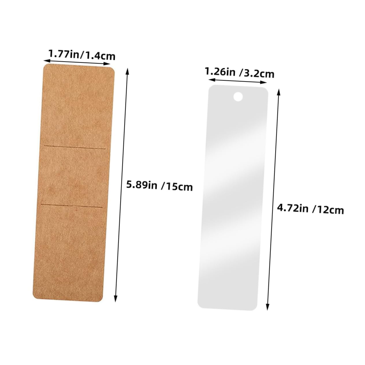 jojofuny 150 Set set di segnalibri marcatore marcatori spazi vuoti per kit di segnalibri fai da te scolastici segnalibro pagina bianca fai da te segni di libro carta kraft