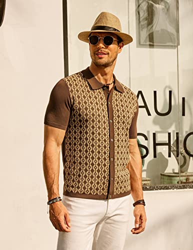 PJ PAUL JONES Men's Contrast 70s Vintage Polo Shirts Short Sleeve Knitwear3