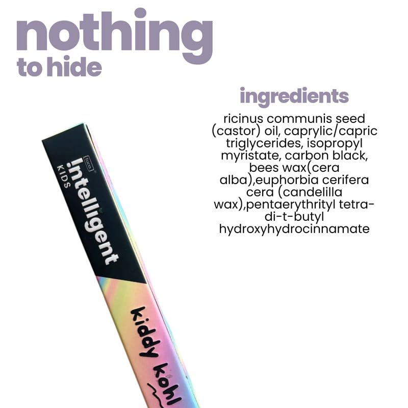 Image of TuCo Kids Matte Kajal With Castor Oil & Almond | Safe Kajal For Babies | Water-Proof, Preservative-Free & 100% Lead-Free | No Added Harmful Chemicals, Black | Pack of 2