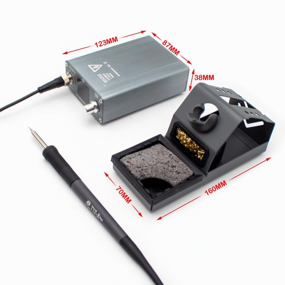 Toplionace Station de Soudage à Affichage Numérique T12-X Plus pour la Réparation Mobile Plate-Forme de Soudage à Température Intelligente Outils de Reprise de PCB BGA (T12-X Plus)