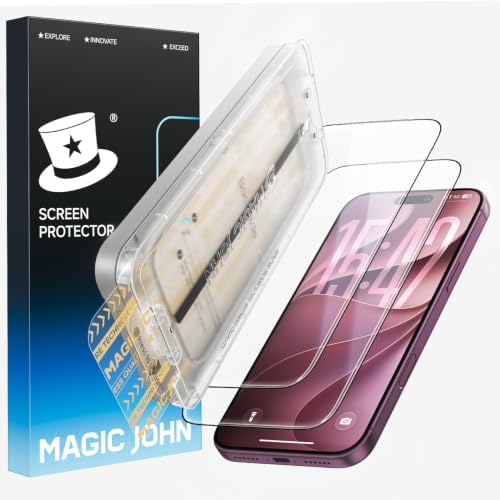 MAGIC JOHN 9H+ Hartglas Schutzfolie für iPhone 18 Pro mit AR, 2 Stück | Anti Reflex-Beschichtung, Staub- & blasenfreie Montage, fingerabdruckabweisend, stoßfest, hüllenkompatibel,