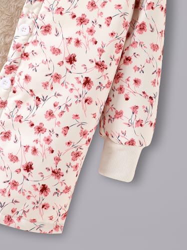 Girls Hooded Jacket Button Down Hoodie Long Sleeve Casual Jackets Outwear Fall Winter Warm Coat Outerwear for 8-12Y (8 Years)3