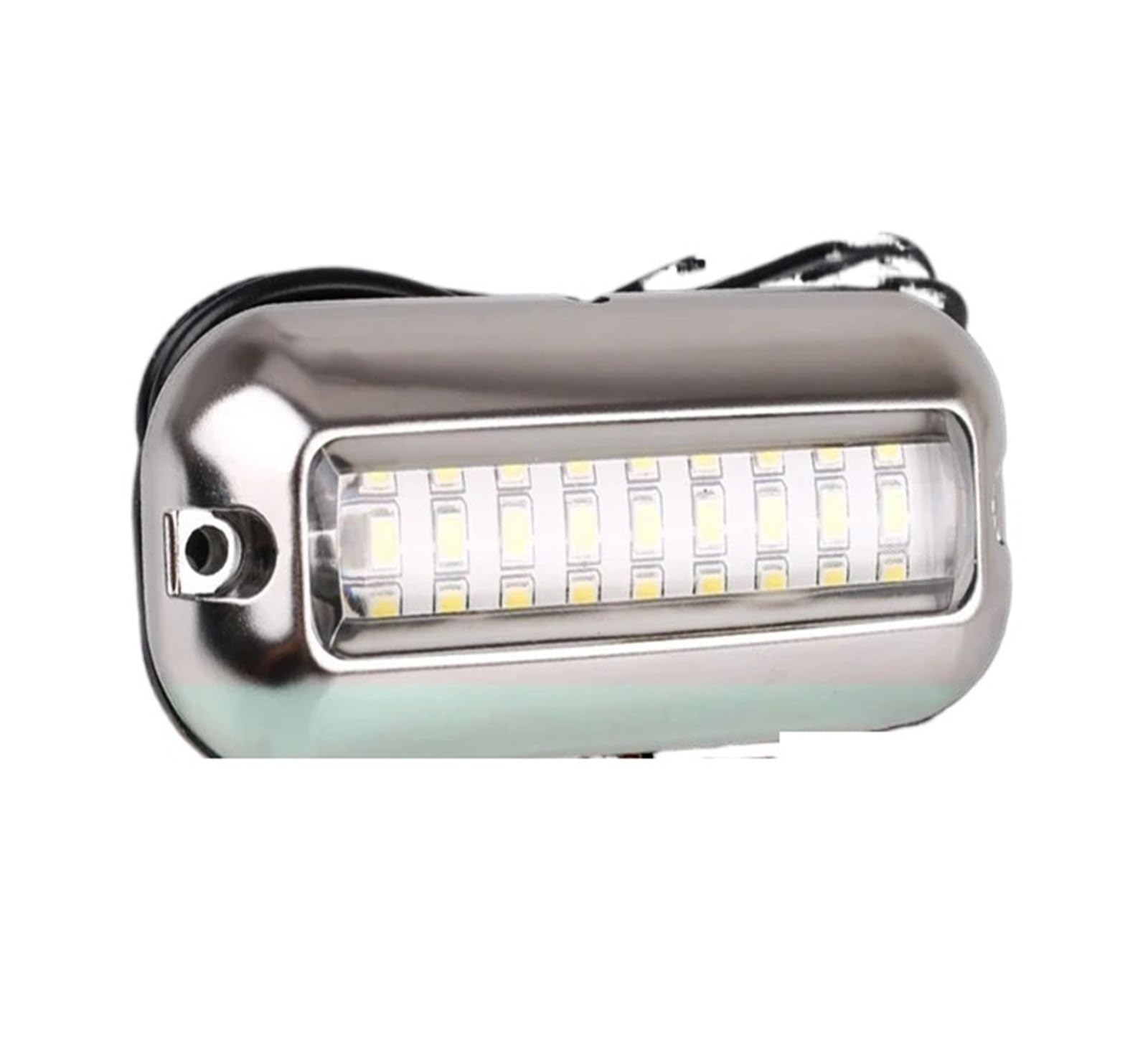 2Pcs 42 LED Waterproof Marine Boat LED Light Stainless Steel Underwater Pontoon Transom Lamp Yacht Cabin Deck Tail Lights(27LED-Blue)