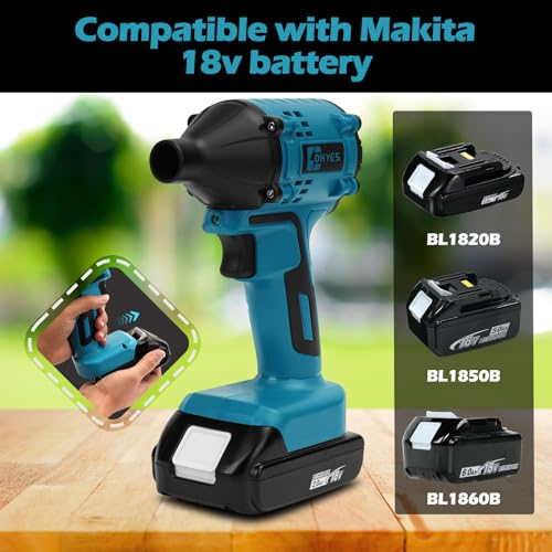 Luftgebläse Bürstenloser Hochgeschwindigkeitsmotor Kompatibel mit Makita 18v Akku Luftdüster Laubbläser für Camping, BBQ & Werkstatt (Akku Nicht enthalten) – Bild 3