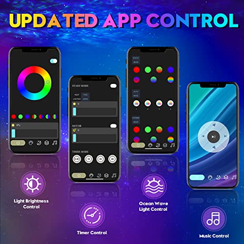 Star Projector, Zonqoonz Galaxy Projector With App Remote Control, Bluetooth Music Speaker Aurora Projector, Night Light Projector For Kids Adults Gaming Room, Home Theater, Birthday, Party #TOP2