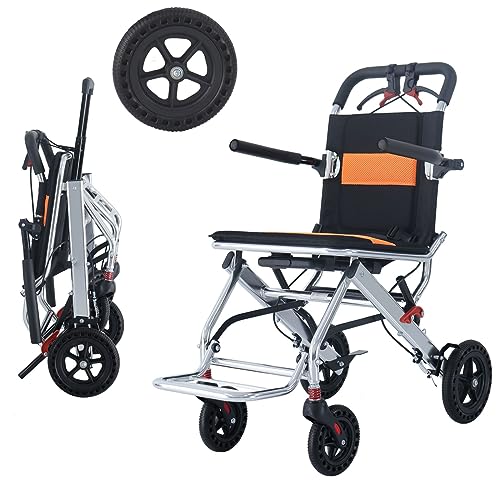 urge medical Silla de ruedas plegable portátil, silla de...