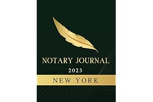 Notary Journal New York 2023: Official Notary Logbook for Notaries Public