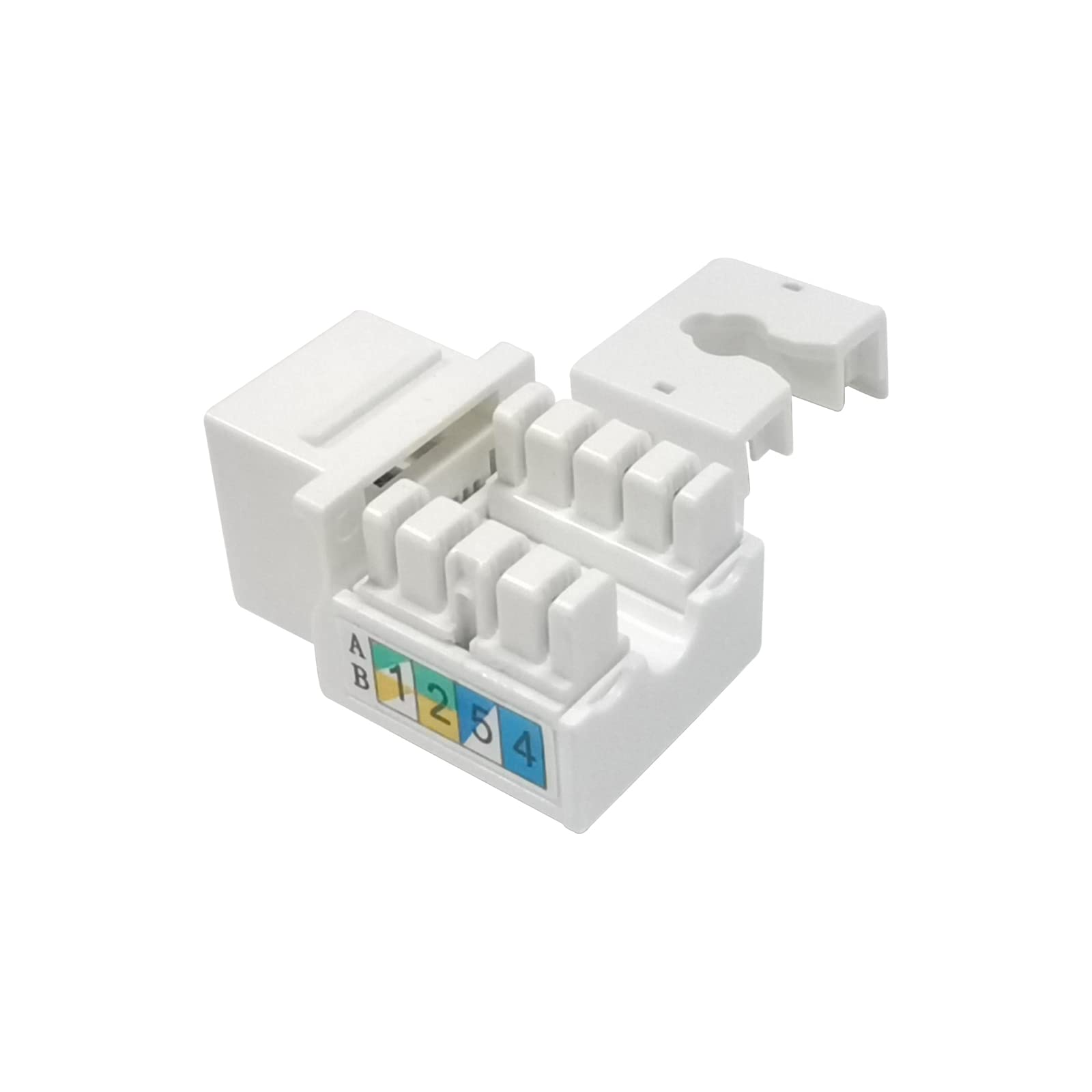 SkyQCat6 RJ45 Keystone Jack White for Fast and Easy Ethernet Termination (10 Pack White)
