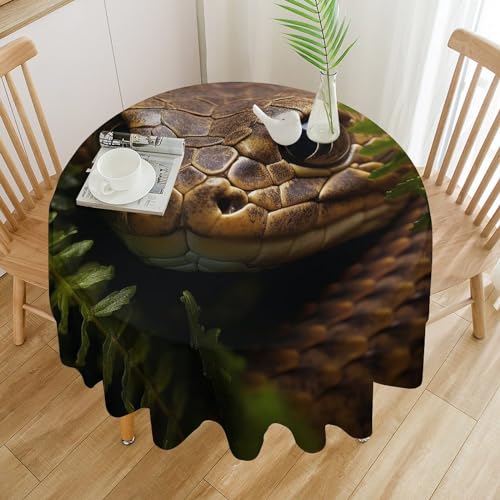Nappe ronde imperméable 152 cm anti-huile lavable motif serpent - 2