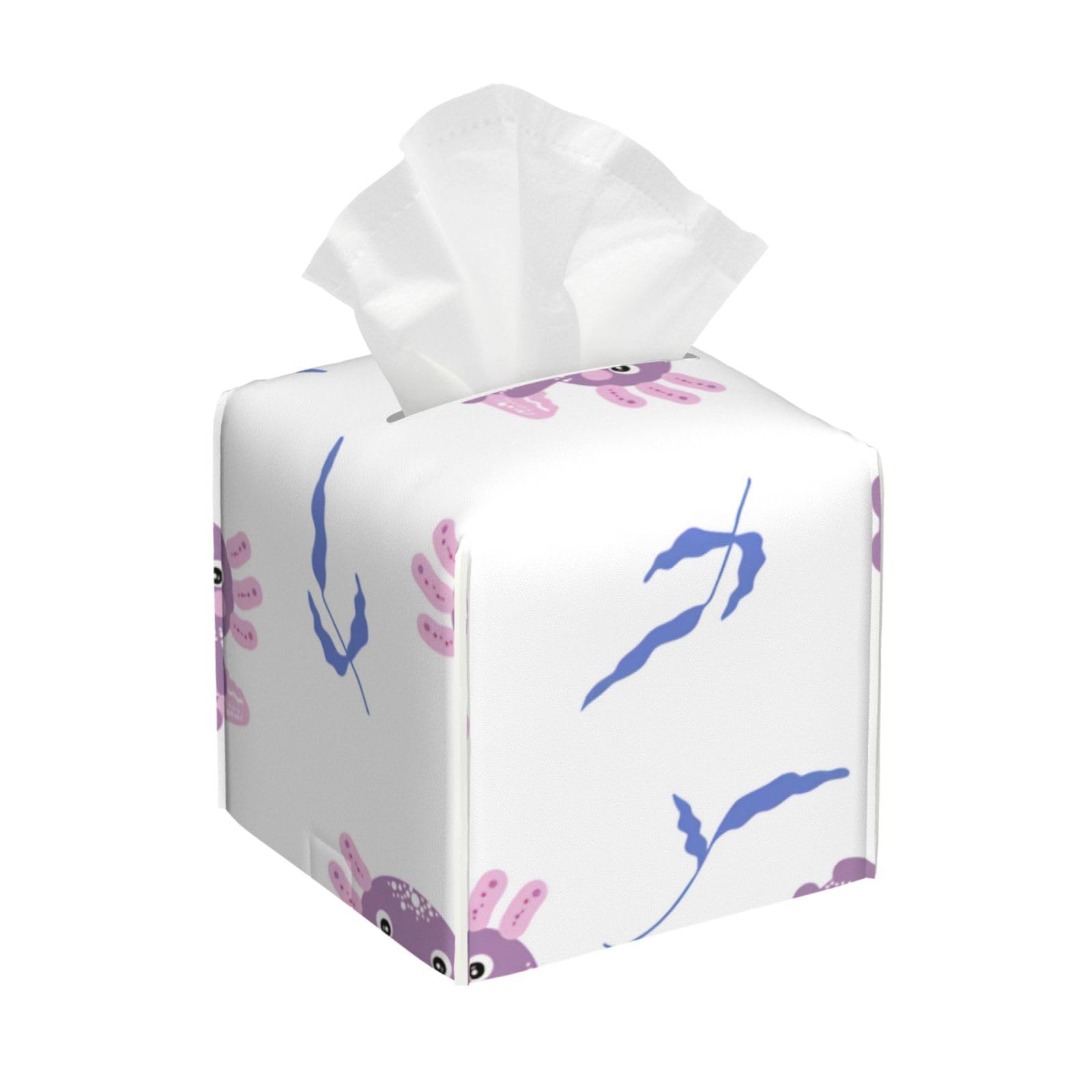 Xingfox As Pic Axolotls Tissue Box Cover, Fashionable Decorative Storage Box, Suitable For Most Places