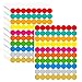 2720 adesivi colorati di forma rotonda, 2.5 cm di diametro, mega confezione, 10 colori assortiti.