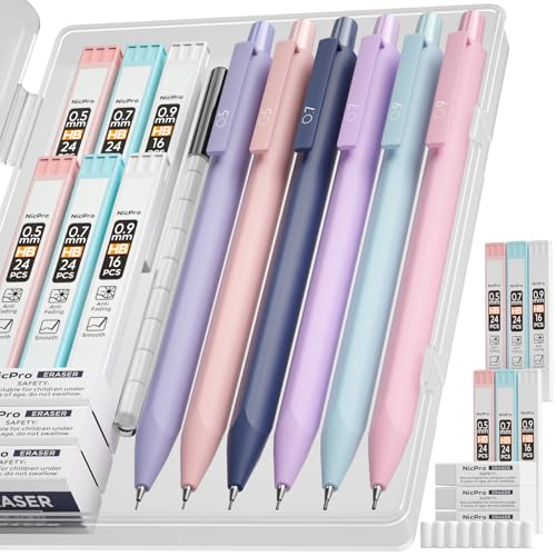 Amazon.co.jp: Nicpro パステルシャープペンシル6本セット ケース付き