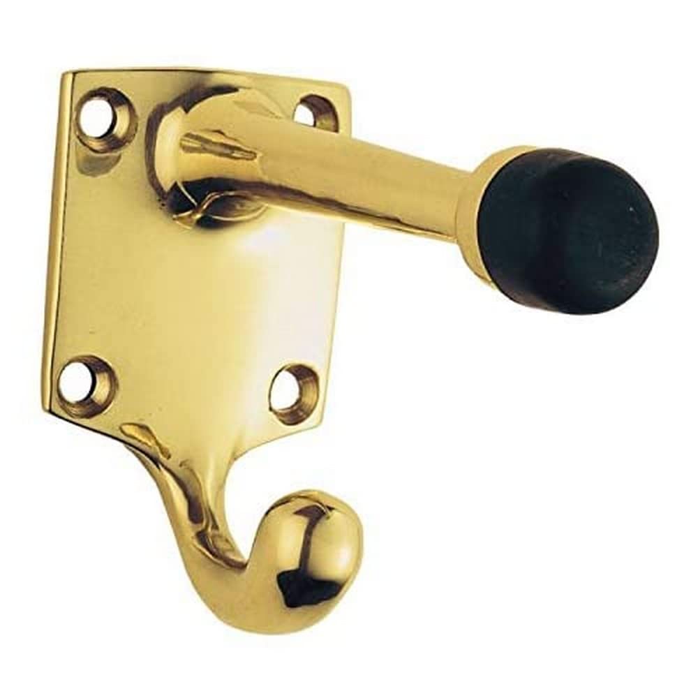 Carlisle Brass Polished Brass Victorian - Hat & Coat Hook With Rubber Buffer