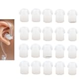 Lsgoodcare 20Pack White Silicone Rubber Replacement Mushroom EarTips Earbud Compatible with Motorola Kenwood Icom Yaesu Baofeng HYT Midland Cobra Radio Surveillance Acoustic Tube Earpiece Headset