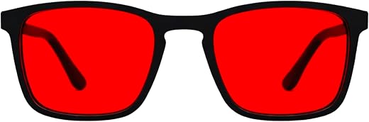 Sleepaxa Premium Red Night Glasses | 100% Blue & Green Light Block Till 550nm | Highest Spectral Filtration for Deep, Rest...