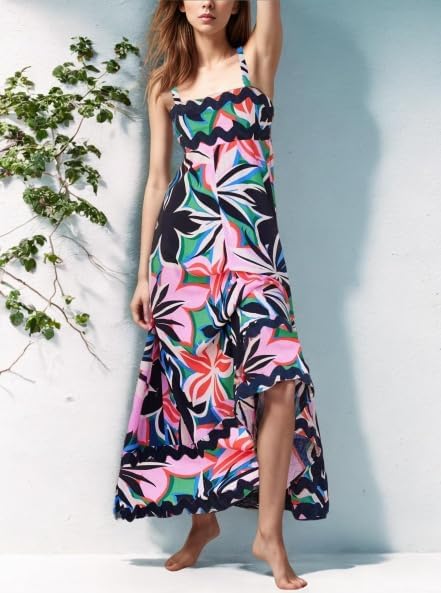 GOLDSTITCH Womens Casual Sleeveless Smocked Maxi Dresses Spaghetti Strap Boho A Line Long Flowy Beach Sundress - Image 4