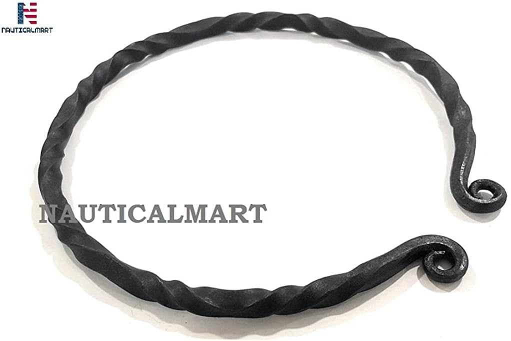 NauticalMart Handmade Iron Viking Warrior Torc Necklace, Handcrafted Twisted Choker Torc Neck Piece, Norse Necklace, Authentic Viking Neckband Jewellery - Image 7