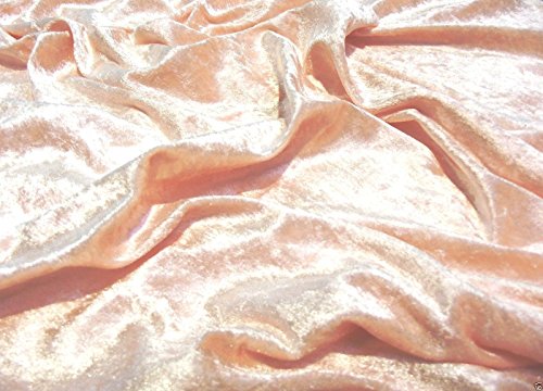 Pannesamt velours pêche tissu au mètre 1000x150 cm décoration événement