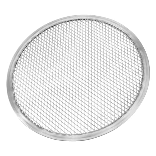 LALADEFIEE Bandeja para Pizza Redonda de Aluminio Antióxido Antiadherente Gruesa Rejilla para Hornear Fácil Limpieza Horno y Congelador