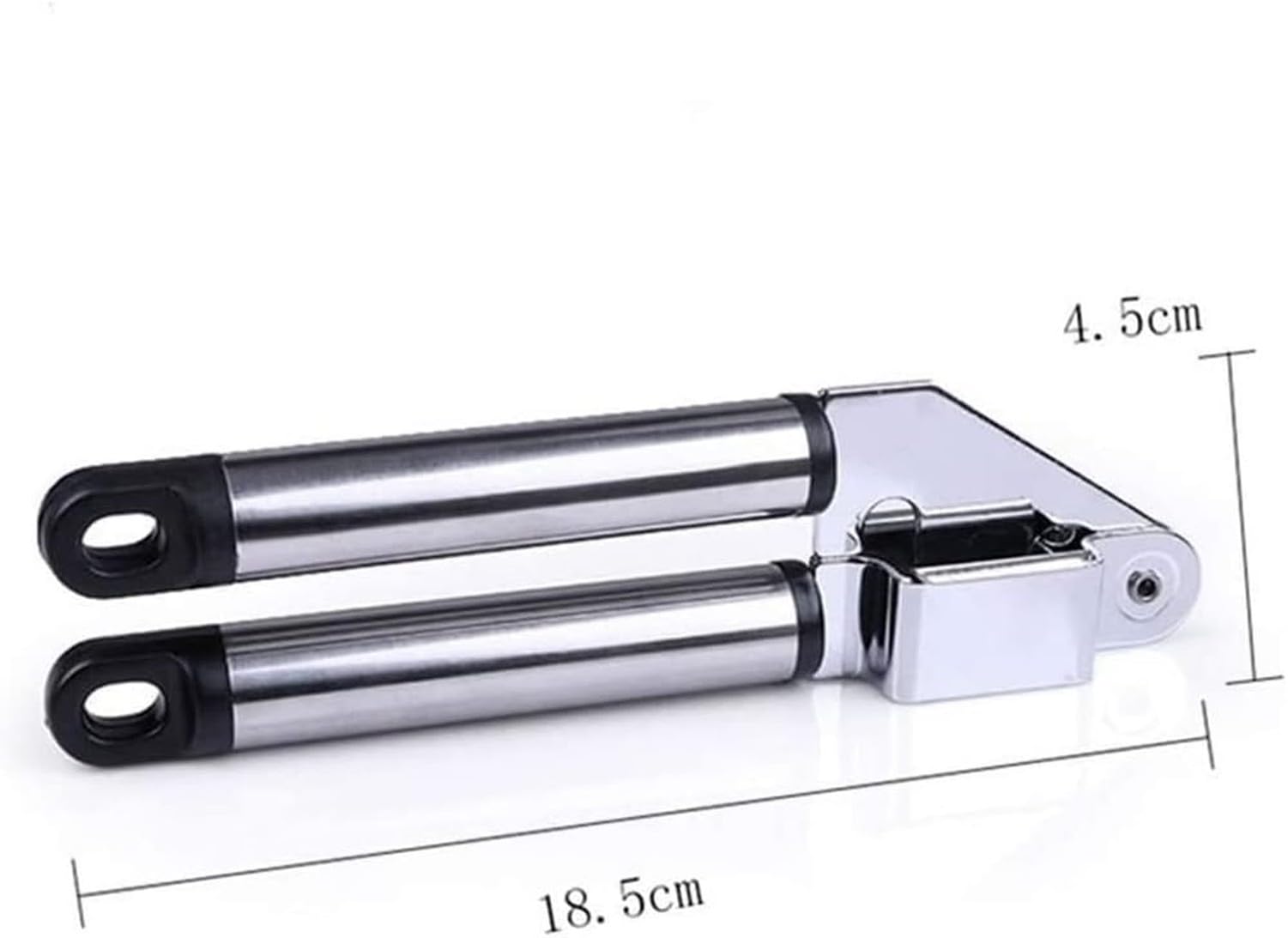 Knoblauchpresse, Ingwerpresse Ginger Mincer, rostfreie Edelstahl Zerkleinerer, kein Schälen nötig, ergonomischer Griff, Leicht zu Drücken Sauber, Professionelle, Silver, 18,5 * 4,5 cm