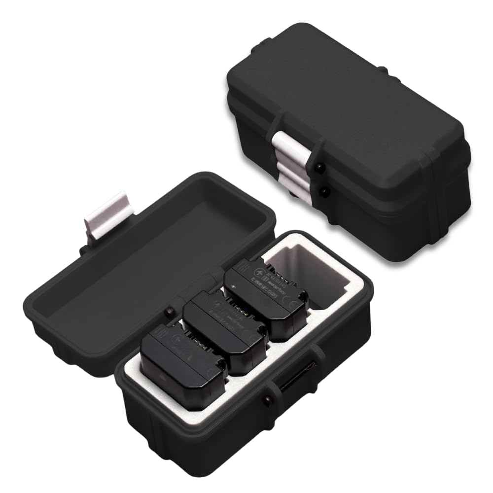 Camera Battery Storage Case for Sony NP-FZ100, Camera Battery Holder Box, Hard Protective, Water and Sockproof Case Compatible with Sony Alpha, Holds 4 Batteries (Black)-picture-28