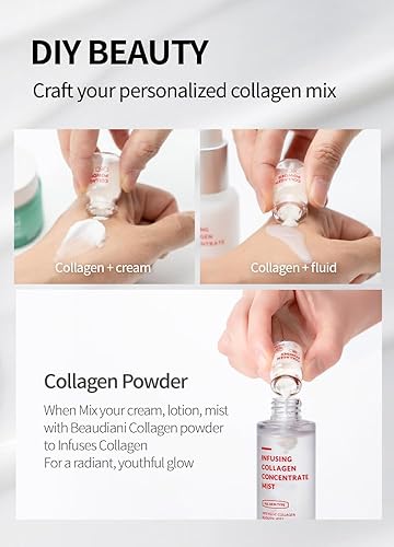 Miniatura 5 de Infusión de colágeno en polvo (0.05 oz), colágeno en polvo para el cuidado de la piel de la cara, antiarrugas con colágeno, cosmético coreano para