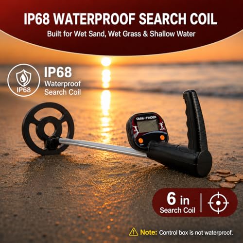 Image of Metal Detector for Kids - Adjustable 17 inch-32 inch Kids Metal Detector with LCD Display, 6 inch IP68 Waterproof Search Coil, Beginner Treasure Finder, Gift for Boys and Girls