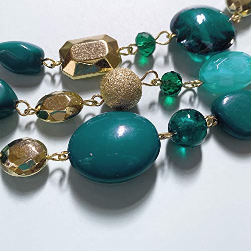 COIRIS New Multi Layer Beads Statement Gold Chain Necklace for Women4